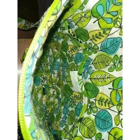 Vera Bradley All Limes Up Green Floral Crossbody Purse with Pockets - Picture 13 of 15